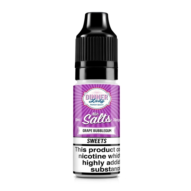 DINNER LADY Grape Bubblegum 10ml Nic Salt E-Liquid