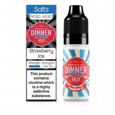 DINNER LADY Strawberry Ice 10ml Nic Salt E-Liquid