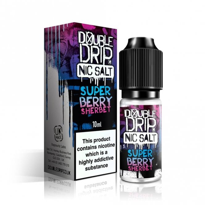 DOUBLE DRIP Super Berry Sherbet 10ml Nic Salt E-Liquid