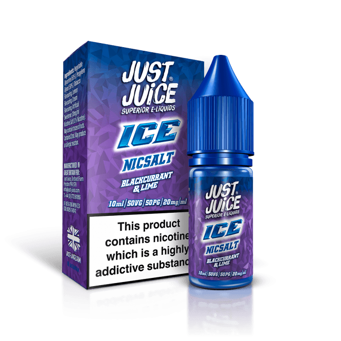 JUST JUICE Blackcurrant & Lime Ice 10ml Nic Salt E-Liquid