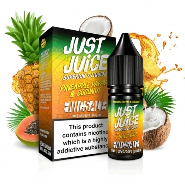 JUST JUICE Pineapple Papaya & Coconut 10ml Nic Salt E-Liquid